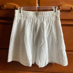 Mossimo size small white eyelet lined skater/flared skirt